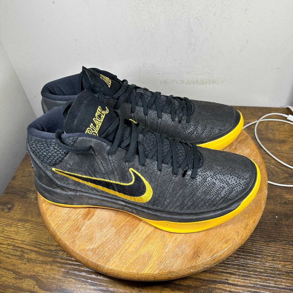Nike Nike Kobe A.D. BM Mid City Edition Black Yellow Shoes AQ5164-001 Mens 13